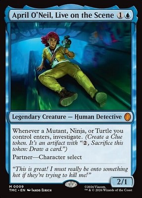 April O'Neil, Live on the Scene MTG Commander: Teenage Mutant Ninja Turtles - NM