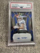2023 Panini Select Rookie Signatures Sam LaPorta Blue Prizm Auto /99 PSA 10