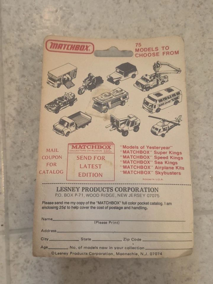 1976 LESNEY PRODUCT MATCHBOX SUPER FAST #20 POLICE PATROL UNOPENED. - Image 2 of 4
