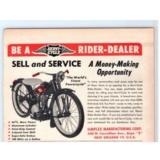 1950 Print Ad Simplex Powercycle Be a Rider Dealer Sell & Service Make Money!