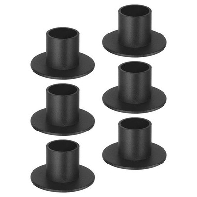6pcs Retro Iron Candlestick Holders Vintage Round Centerpiece Candle Holder