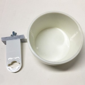 20 oz White Lixit Crock Set (used on displays) pet food dog cat bird water bowl