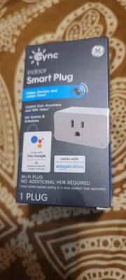 GE Cync Smart Plug Indoor Bluetooth and Wi-Fi Outlet Socket