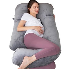 Pregnancy Pillow, U Shaped Full Body Pillow for Maternity Support, Sleeping P...