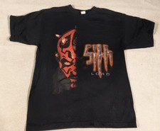 Vintage Star Wars Shirt Men Large Episode Darth Maul Sith Lord raised print 90's