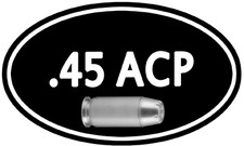 Paquete de 2 calcomanías de lata de munición 45 cal 45 ACP pegatinas de pistola etiquetas de munición 5"x3"