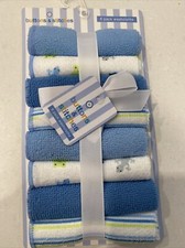 Baby 8 Pack Washcloths Buttons  Stitches