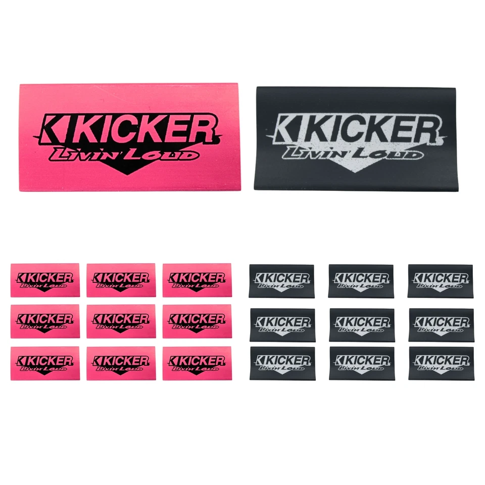 BIG JEFF AUDIO 0 Gauge 3:1 Heat Shrink with Kicker Logo Black/Red 20 Pack