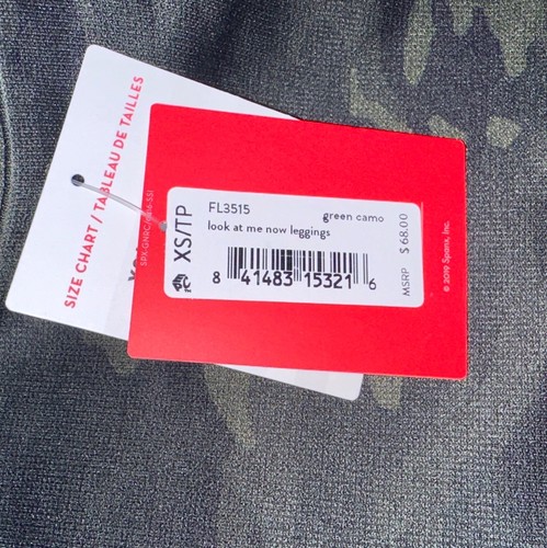SPANX Look At Me Now EcoCare Seamless Camo Olive Green Leggings Womens Sz XS S M - Picture 5 of 10