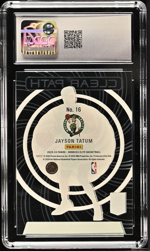 2023-24 Donruss Elite - Clear Path Jayson Tatum #16 CGC 10 - Picture 2 of 2