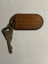 Airporter Inn Hotel Motel Room Key Fob with Key Newport Beach California #304