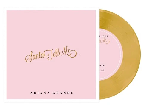 Ariana Grande – Santa Tell Me - Gold Coloured Vinyl 7" Record - NEW