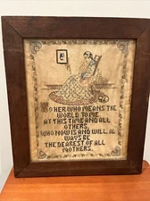 Vtg. CrossStitch Mottoes, Sampler. Dearest Mother. 