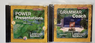 Language Network Set of 2 Grammar Coach  & Power Presentation CD-ROM's  New