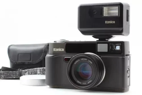 [N MINT w/HX-14] Konica Hexar AF 35mm Rangefinder Film Camera Black From JAPAN