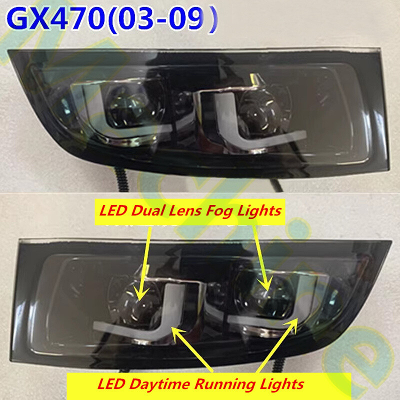 Car DRL For Lexus GX470 UZJ120 2003 2004 2005 2006 2007 2008 2009 LED Turn Signal Daytime Running Light Fog Light Assembly - 34