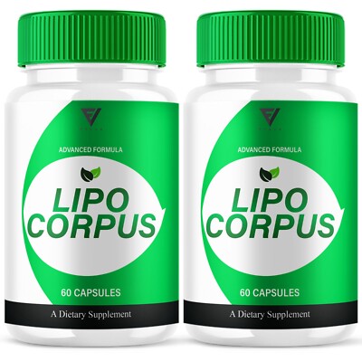 (2 Pack) Lipo Corpus Health Supplement, LipoCorpus Advanced Pills (120 Capsules)