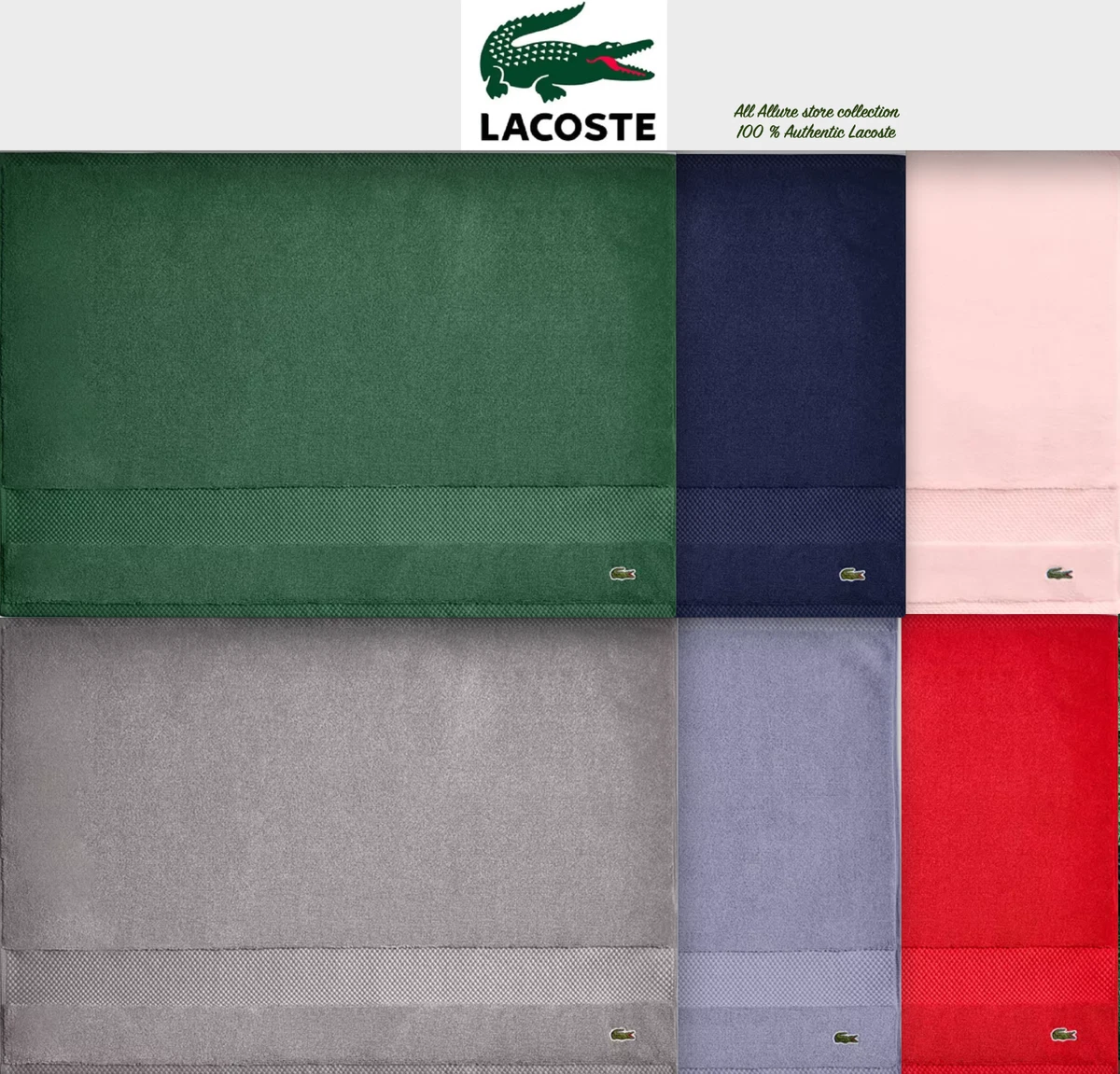 Lacoste Heritage Supima Cotton Tub Mat, Aloe, 21 x 31