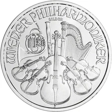 Austria Silver Philharmonic - 1 oz - 1.5 Euro - BU - Random Date