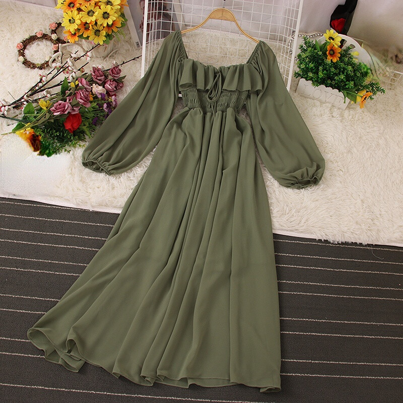 Ameri ／ SOUFFLE SLEEVE ETTE DRESS AMERIE DRESS BLACK