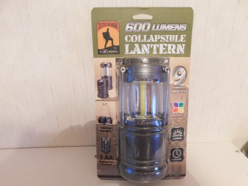 Outdoorsman By I-Zoom Collapsible LED Lantern 600 lumens 9W UltraBright