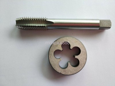 1Pcs HSS Machine 1/2-13 UNC Plug Tap and 1pc 1/2-13 UNC Die Threading Tool