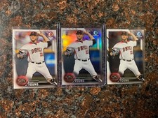 Alex Young RC LOT 3x 2016 Bowman Draft Refractor Chrome & Base #BDC193 D-Backs