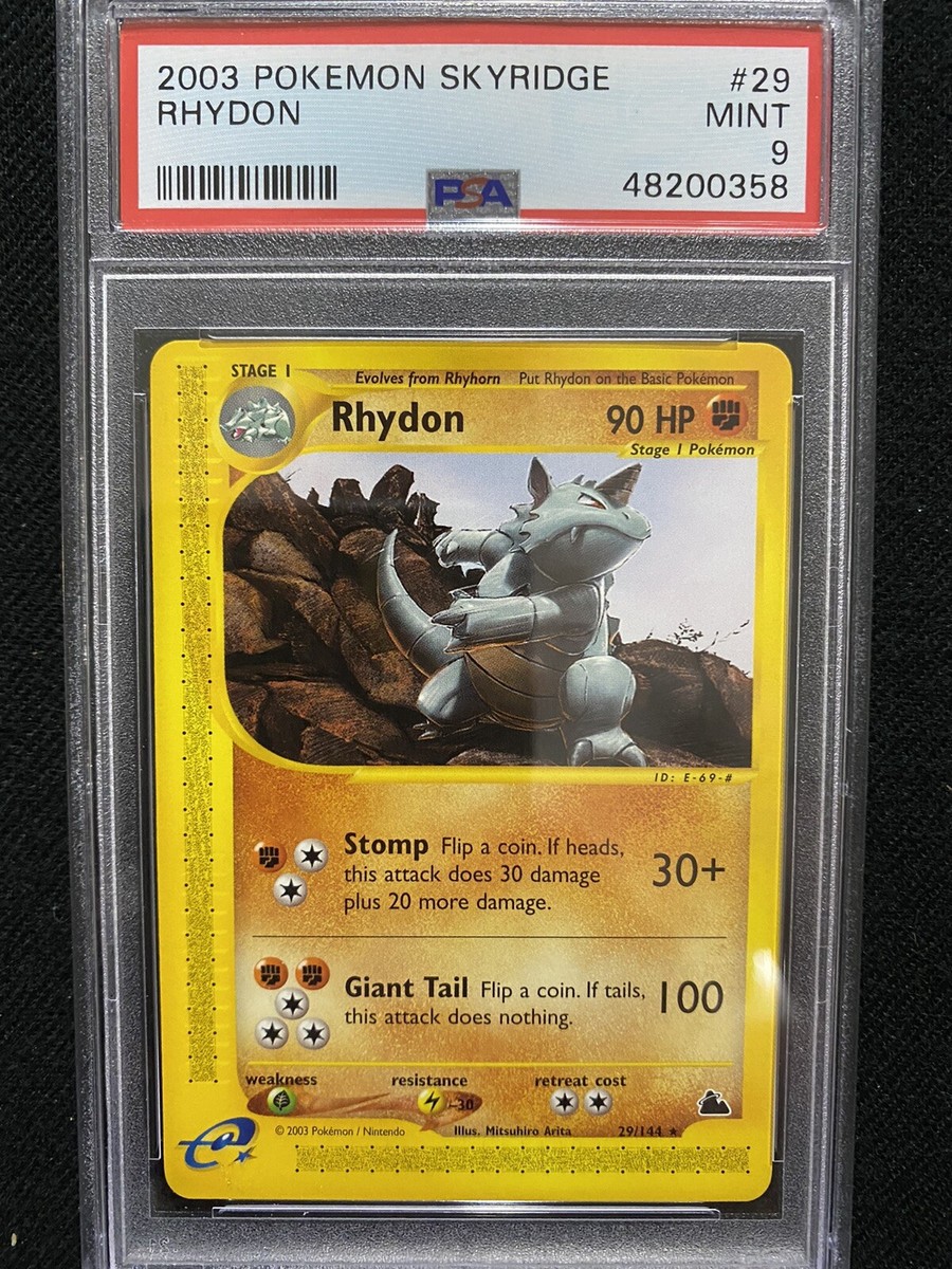 2003 Pokemon Skyridge Rhydon 29/144 PSA 9 Mint | eBay 2003 Pokemon Skyridge Rhydon 29/144 PSA 9 Mint | eBay