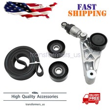 Drive Belt Kit With Tensioner Idler Pulleys For Jeep Wrangler Jk 3.6l 2012-18 Drive Belt Kit With Tensioner Idler Pulleys For Jeep Wrangler Jk 3.6l 2012-18
