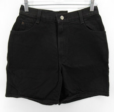 VINTAGE Gitano Shorts Women 10 Black Mom Bermuda Stiff Denim Jeans Casual NEW
