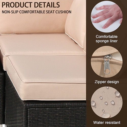 14 X Outdoor Patio Furniture Chair Cushions Set Replacement Mise Sofa Cushions - Picture 7 of 7