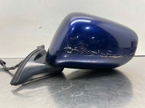 12 Honda Fit Base OEM Left Hand Drivers Power Door Mirror Blue *Scratched* 09-14
