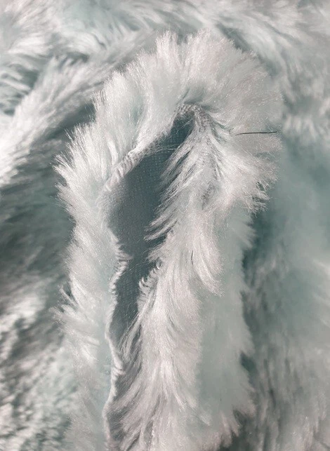 Plüschstoff pastelltürkis Meterware 1,40 breit 4,50 € je 0,50 m PLÜSCH (9) - Bild 3 von 3