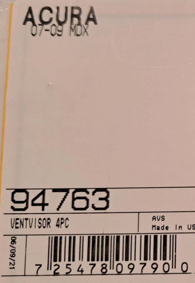 Pantalla de ventilación automática 94763. Deflector de ventana lateral - Se adapta a Acura MDX 2007-2009 Ventvisor Foto 4 de 4