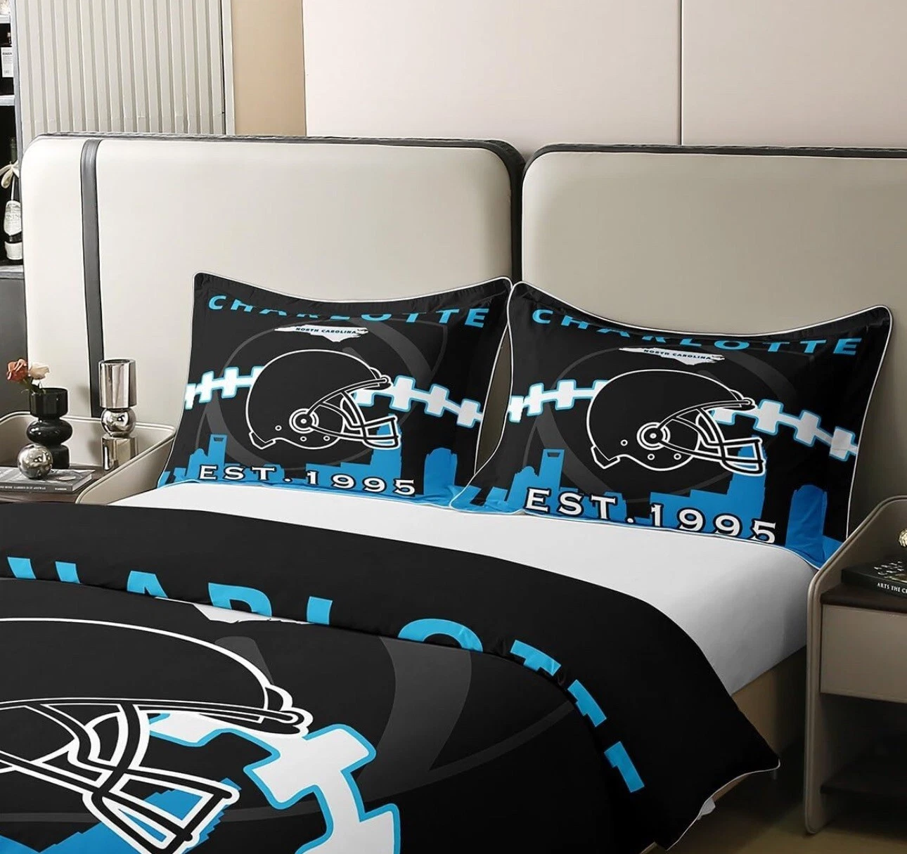Charlotte Football 3-Pieces Bedding Set
