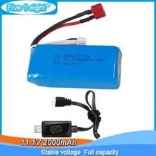Lipo Battery 11.1V 2000mAh 25C 903475 T plug for Feilun FT012 RC Boat Speed Boat