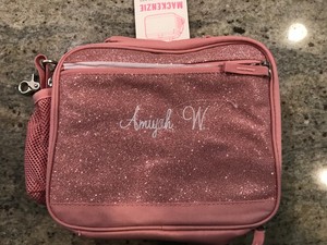 amiyah mackenzie mono pottery glitter barn lunch cold pack bag pink