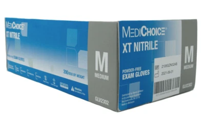 Gloves MEDICHOICE XT Nitrile Powder Free Exam Gloves (Medium) *200 Piece/Box New