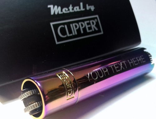 CLIPPER Engraved Metal RAINBOW Personalised Lighter Birthday Christmas Gift D - Picture 11 of 11