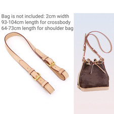 LV NOE Vachetta Keepall Calfskin Leather Damier Ebene Crossbody Shoulder Strap