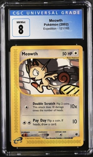 Meowth graded CGC 8 for sale on eBay