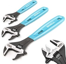 SHALL 3 Pc Adjustable Wrench Set,10/8/6 Inch ...