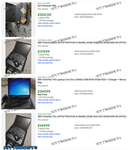 Retro Vintage IBM ThinkPad T23 Pentium 3 III M 1.13Ghz 1GB RAM 30GB HDD RARE! - Picture 6 of 6
