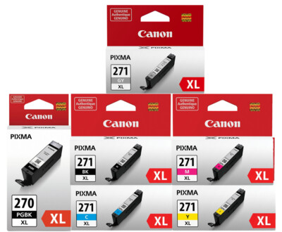 6PK Genuine Canon PGI-270XL CLI-271XL for PIXMA G7720 TS5020 TS6020 TS8020