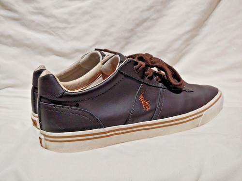 POLO RALPH LAUREN LEATHER VAUGHN BROWN 