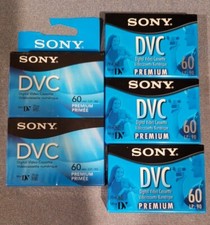 Lot Of 5 Sony PREMIUM Mini DV DVC Digital Video Cassette Tapes DVM60PRL