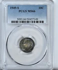 1949-S Roosevelt Dime PCGS Graded Coin MS66 #5093