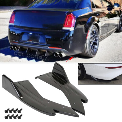 For Chrysler 200 300 Black Rear Bumper Spoiler Splitter Lip Diffuser Body Kit