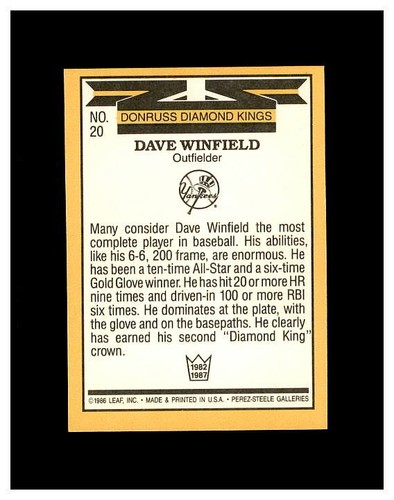 DAVE WINFIELD YOU PICK SEE EVERY CARD INSERTS HUGE SELECTION HUNDREDS ALL DAVE,S - Picture 213 of 257