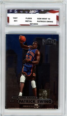 wdcc エヴィルクイーン　レア物 1997 Fleer Metal #91 Patrick Ewing AGC 10 Gem Mint New York Knicks